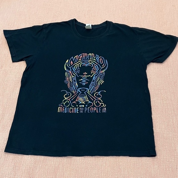 Nahko Other - Nahko Medicine for the People 2015 Black Graphic shirt sleeve t-shirt